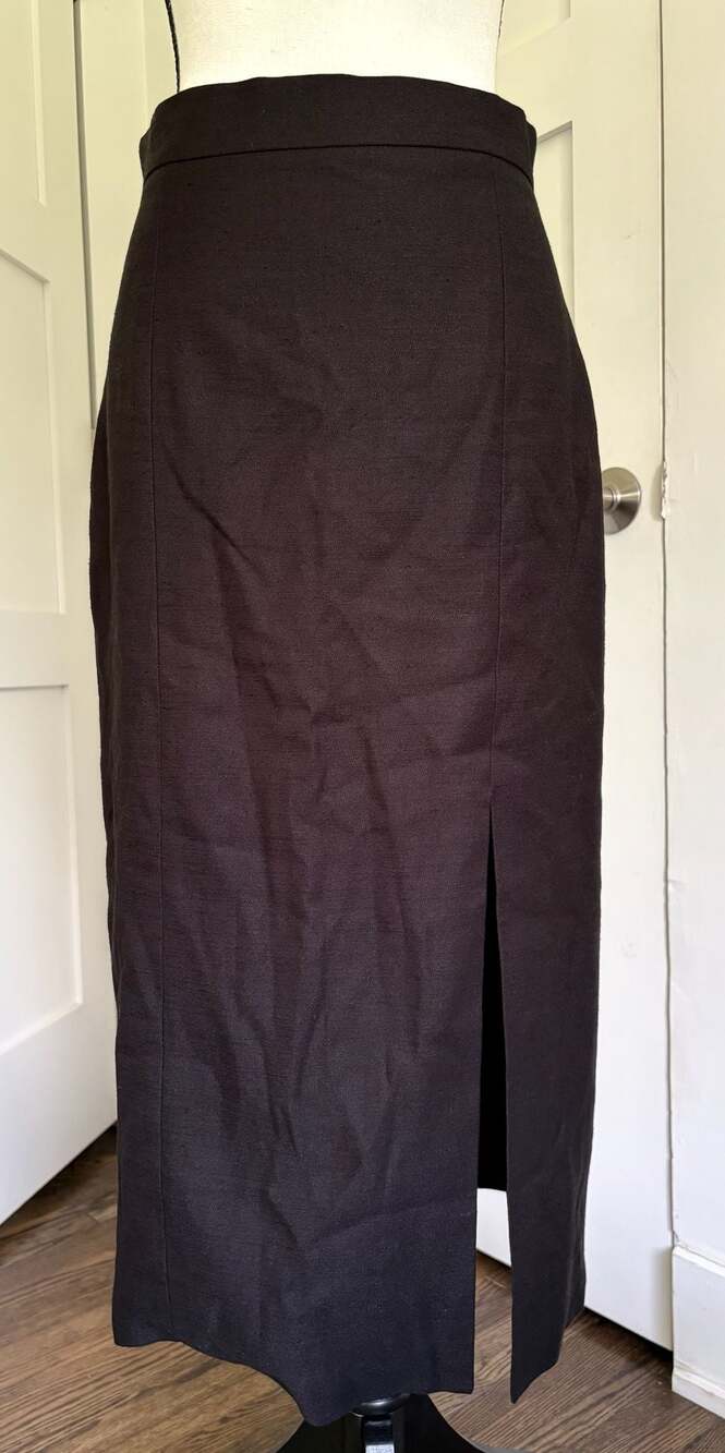 Sézane Black Midi Wool Skirt Size 36/ US 4 Small
